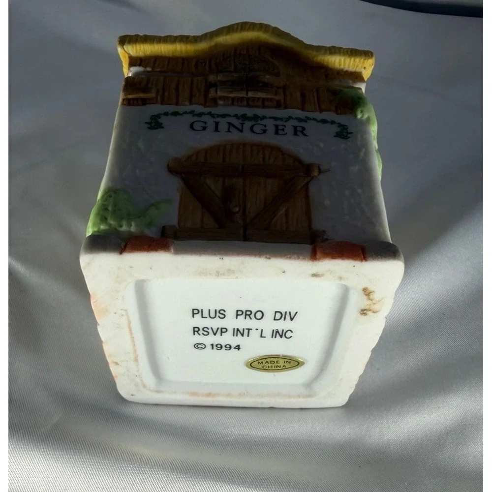 Vtg Spice Jar GINGER Country Kitchen Collection 1994 New House Cottage Core